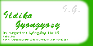 ildiko gyongyosy business card