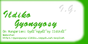 ildiko gyongyosy business card